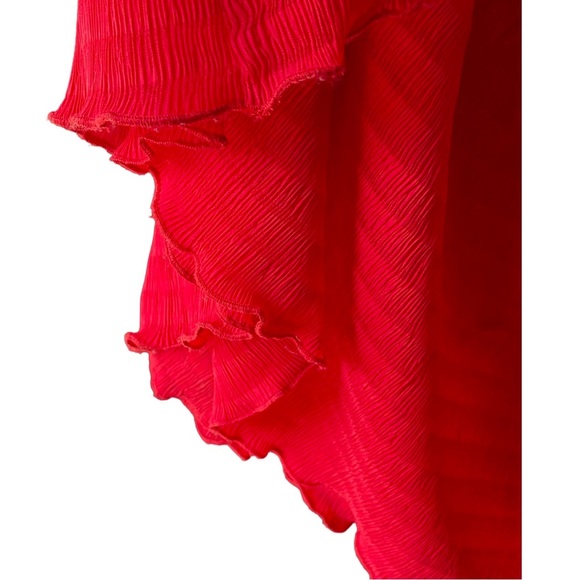 Gianni Bini Red Ruffled Dress Size Small - Picture 6 of 9